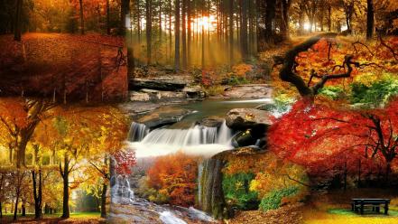 Water sunrise nature autumn (season) wtf streams waterfalls wallpaper