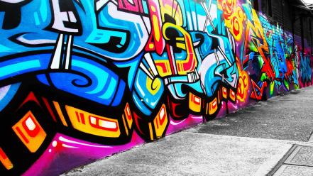 Abstract cityscapes graffiti wallpaper