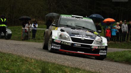 Cars rally car automobiles skoda fabia s2000 wallpaper