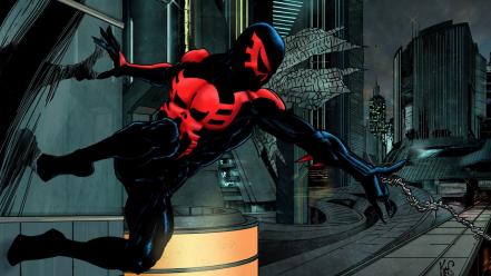 Comics spider-man costume superheroes marvel 2099 wallpaper
