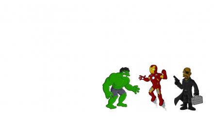 Iron man the simpsons avengers nick fury wallpaper