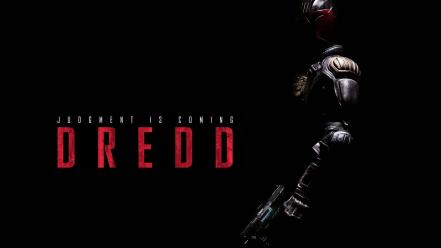 Judge dredd movies futuristic karl urban black background wallpaper