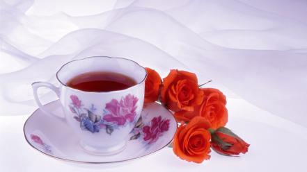 Roses tea wallpaper