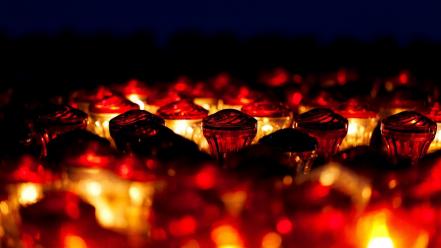 Amusement park depth of field night sky wallpaper