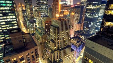 Cityscapes night buildings city lights cities wallpaper