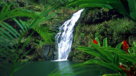 Hawaii falls waterfalls oahu wallpaper
