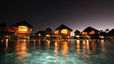 Ocean night maldives wallpaper