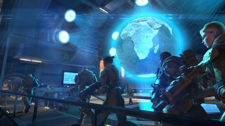 Science fiction gameplay xcom enemy unknow geoscape wallpaper