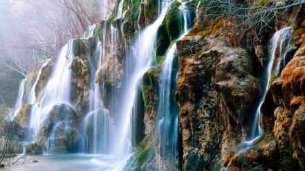 Spain the river waterfalls source wallpaper