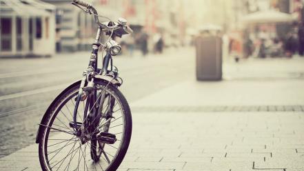 Streets vintage bicycles wallpaper