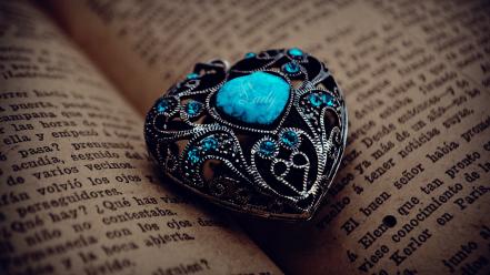 Text books jewelry turquoise pages wallpaper