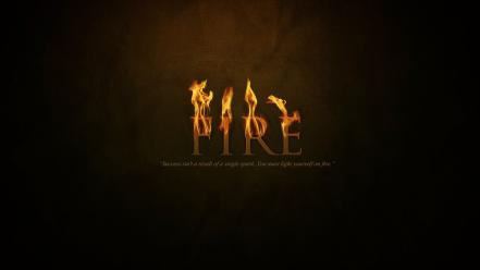Text fire typography wallpaper