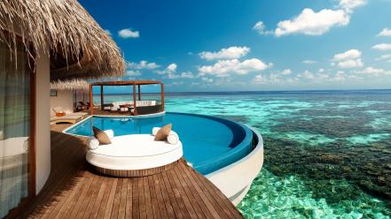 Beach maldives pillows house wallpaper