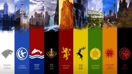Houses game of thrones logos tv series wallpaper