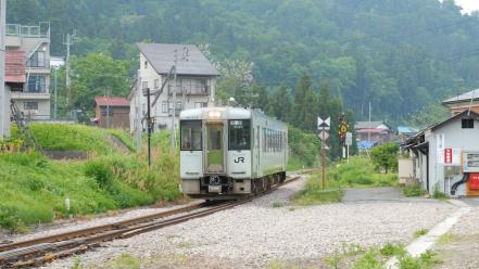 Japan trains rural wallpaper