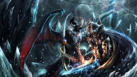 Of warcraft illidan stormrage arthas frozen throne wallpaper