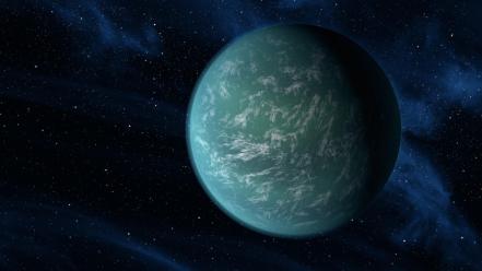 Outer space planets kepler-22b wallpaper