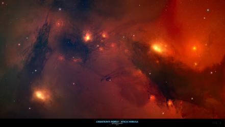 Outer space stars nebulae art wallpaper