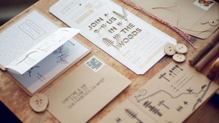 Wood typography postcards mail wallpaper
