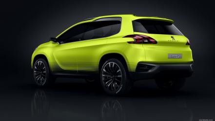 Cars peugeot concept art vehicles 2008 green wallpaper