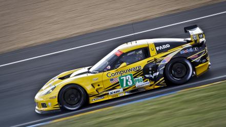 Chevrolet le mans corvette racing cars c6 c6r wallpaper