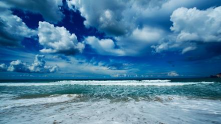 Clouds beach wallpaper