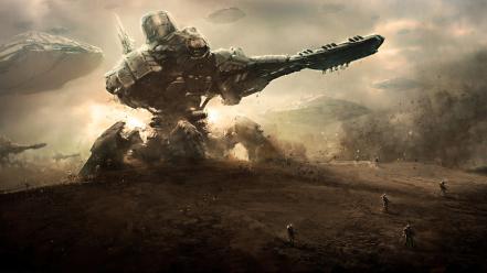 Invasion futuristic desert fantasy art artwork wallpaper