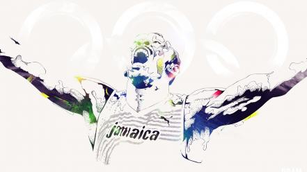 Legendary jamaica olympics artwork usain bolt 2012 wallpaper