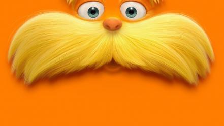 Movie posters dr. seuss orange background the lorax wallpaper