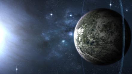 Outer space planets science fiction wallpaper