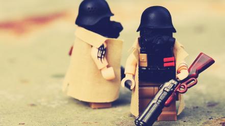 Shotguns gas masks legos wallpaper