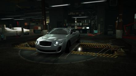 Speed grey bentley continental supersports garage nfs wallpaper