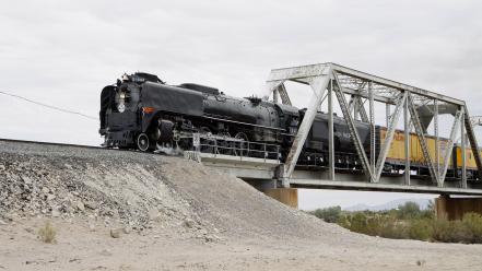 Trains locomotives steam union pacific widescreen 4-8-4 wallpaper