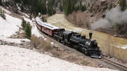 Trains locomotives steam widescreen narrow gauge 2-8-2 wallpaper