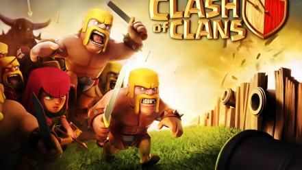Video games clash of mobile game clans wallpaper