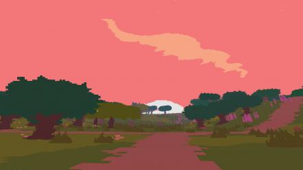 Video games dawn retro screenshots high contrast proteus wallpaper