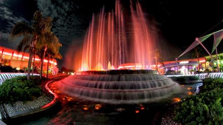 Water night urban usa fountain wallpaper