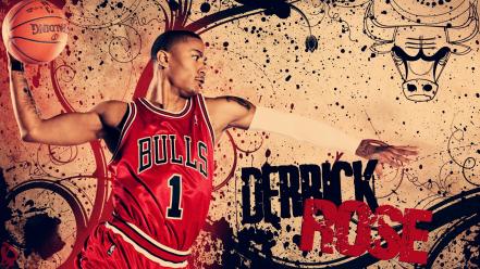 Abstract nba basketball derrick rose chicago bulls wallpaper
