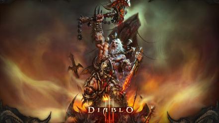 Art blizzard entertainment diablo iii swords demon wallpaper