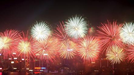 China fireworks hong kong new year wallpaper
