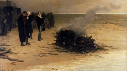 Funeral percy bysshe shelley louis edouard fournier wallpaper
