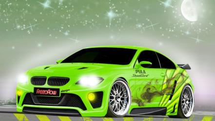 Green cars tuning ford mustang 3d m6 wallpaper