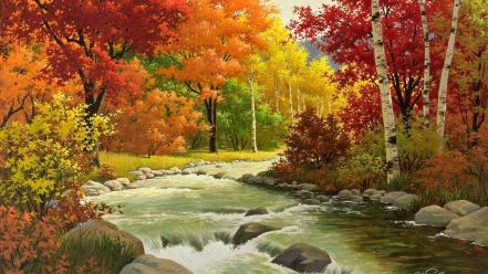 Landscapes autumn (season) forest wallpaper