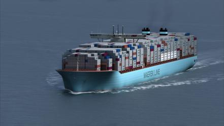 Maersk line cargo ship wallpaper