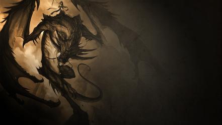 Mage dragons fantasy art wallpaper