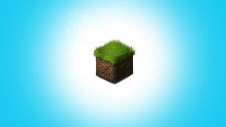 Minimalistic minecraft block wallpaper