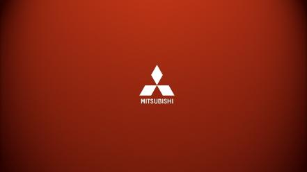 Minimalistic text mitsubishi digital art simplistic red background wallpaper