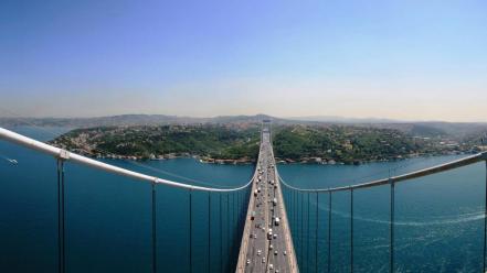 Fatih sultan mehmet bridge istanbul turkey bosphorus bridges wallpaper