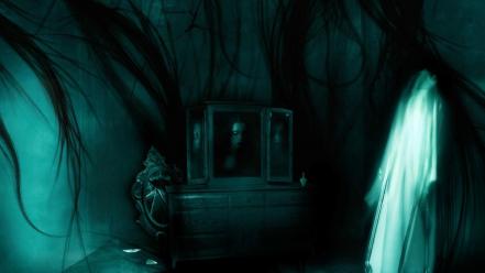 Horror mirrors gothic macabre ghost wallpaper