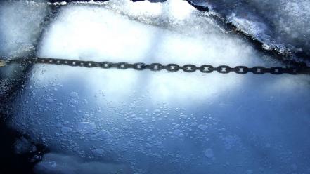 Ice snow chains reflections wallpaper